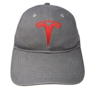 Tesla Driving Group Slideback Baseball Cap Gray One Size Adjustable Embroidered